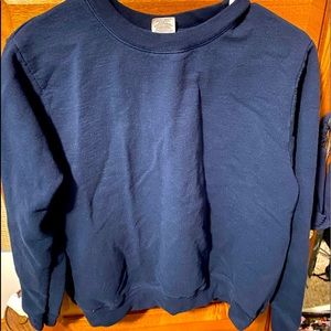 Plain blue crewneck
